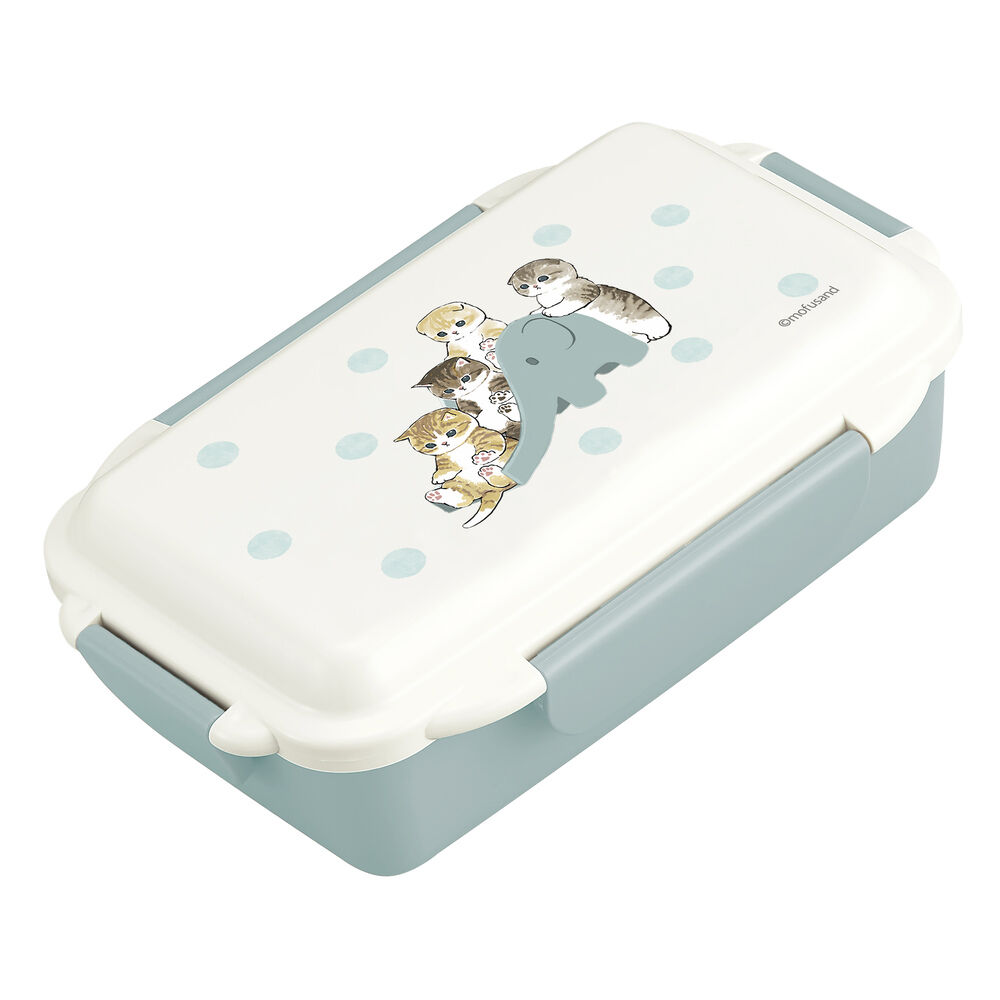 BACKYARD FAMILY「モフサンド にゃん グッズ 通販 mofusand 弁当箱 ドーム型 お弁当箱 一段」|食器・キッチングッズ|ブルー1