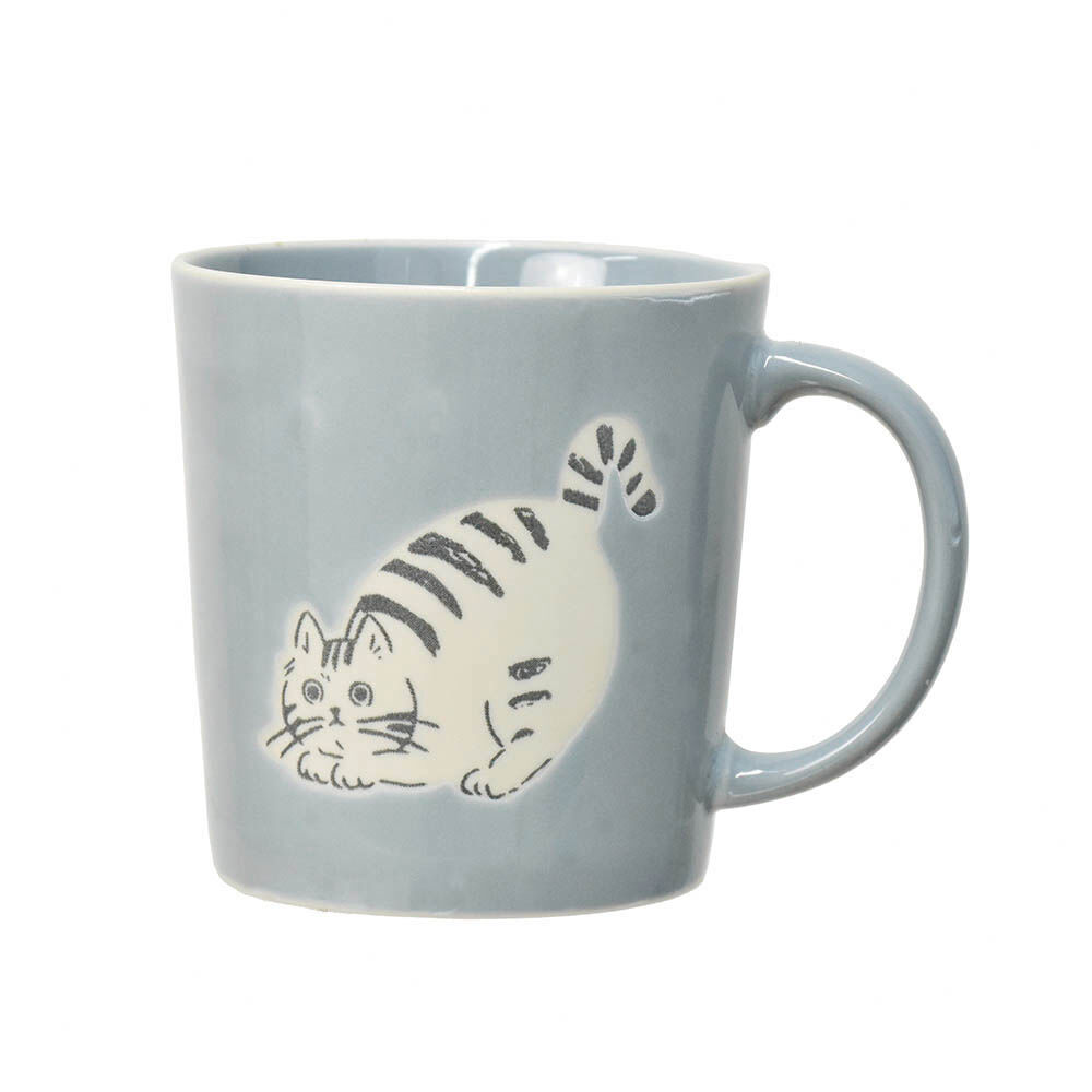 BACKYARD FAMILY「マグカップ ねこ 通販 日本製 コップ カップ コーヒーカップ マグ 食器 スープカップ 美濃焼」|グラス・マグカップ|ブルー1