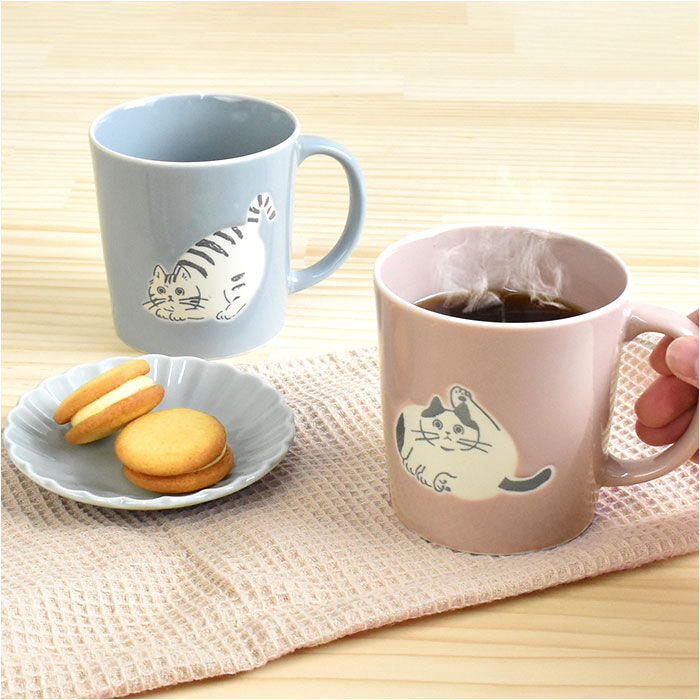 BACKYARD FAMILY「マグカップ ねこ 通販 日本製 コップ カップ コーヒーカップ マグ 食器 スープカップ 美濃焼」|グラス・マグカップ|