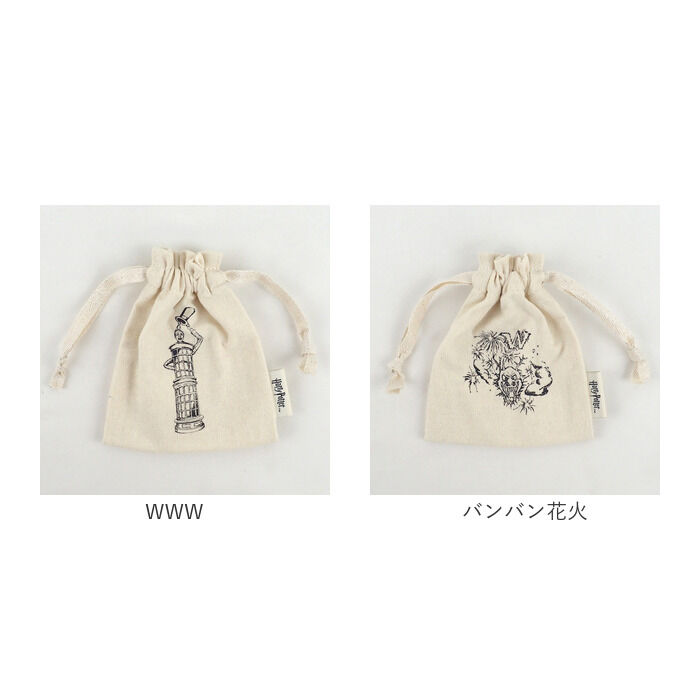 BACKYARD FAMILY「巾着ポーチ 通販 FLAPPER ハリーポッター 手描きモチーフ 16&times;13.5cm 巾着袋 巾着」|その他|