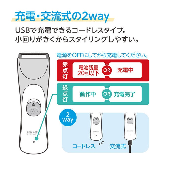 BACKYARD FAMILY「エジソンママ EDISON mama バリカン 通販 電動バリカン ヘアカット ヘアカッター」|その他|