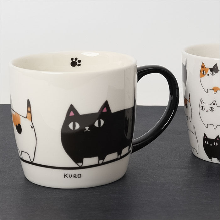 BACKYARD FAMILY「にゃん屋 猫3兄弟 マグカップ 通販 日本製 マグ カップ コップ 猫 3兄弟 キャラクター ねこ」|グラス・マグカップ|