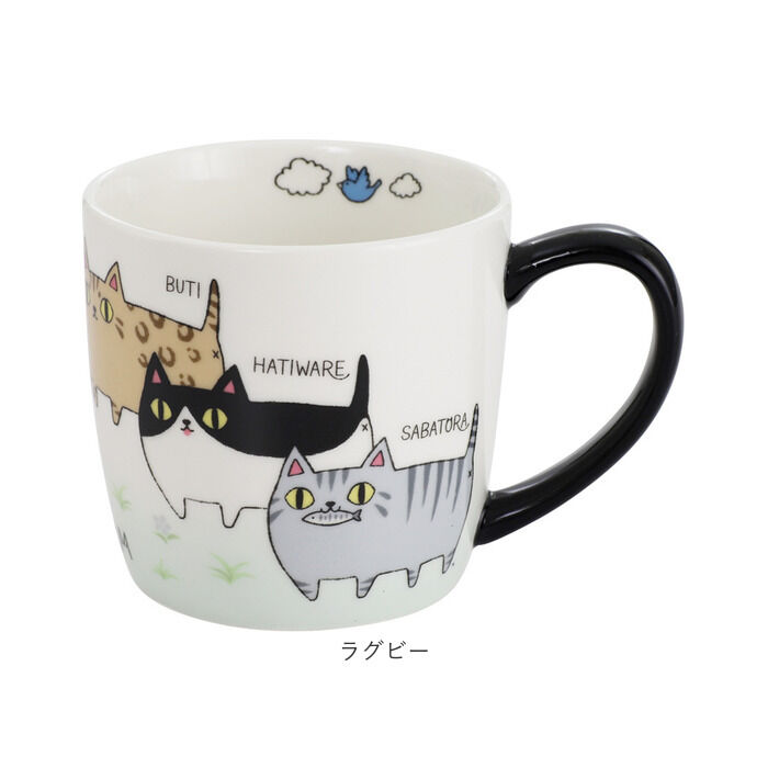 BACKYARD FAMILY「にゃん屋 猫3兄弟 マグカップ 通販 日本製 マグ カップ コップ 猫 3兄弟 キャラクター ねこ」|グラス・マグカップ|