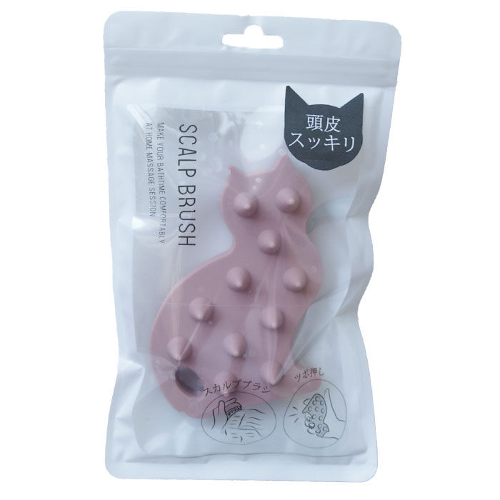 BACKYARD FAMILY「スカルプブラシ ヘアブラシ 通販 クーラ 頭皮マッサージブラシ キャット ブラシ ねこ 猫 ネコ」|ヘアスタイリング|