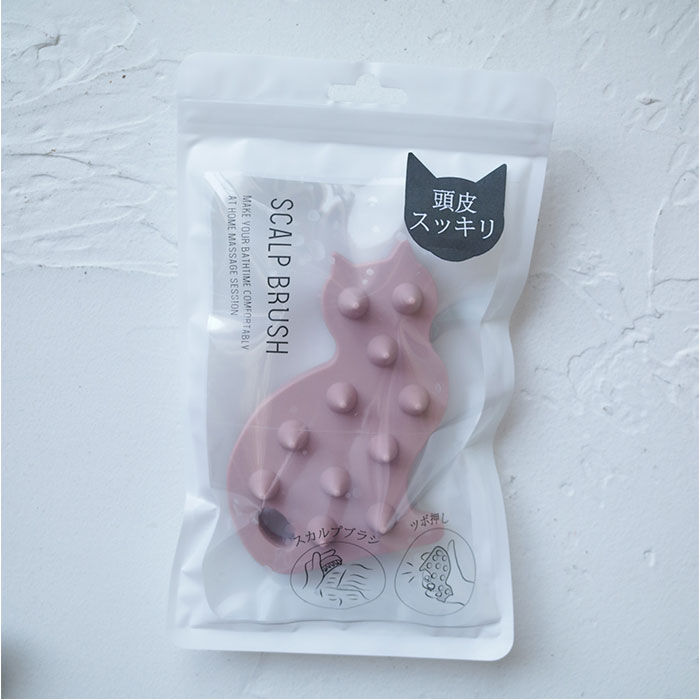 BACKYARD FAMILY「スカルプブラシ ヘアブラシ 通販 クーラ 頭皮マッサージブラシ キャット ブラシ ねこ 猫 ネコ」|ヘアスタイリング|
