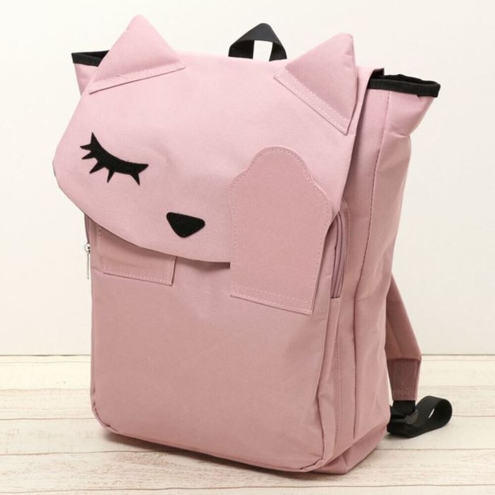 BACKYARD FAMILY「リュック ねこ 通販 リュックサック デイパック バックパック 猫モチーフ おすましプーちゃん」|リュック|ピンク1