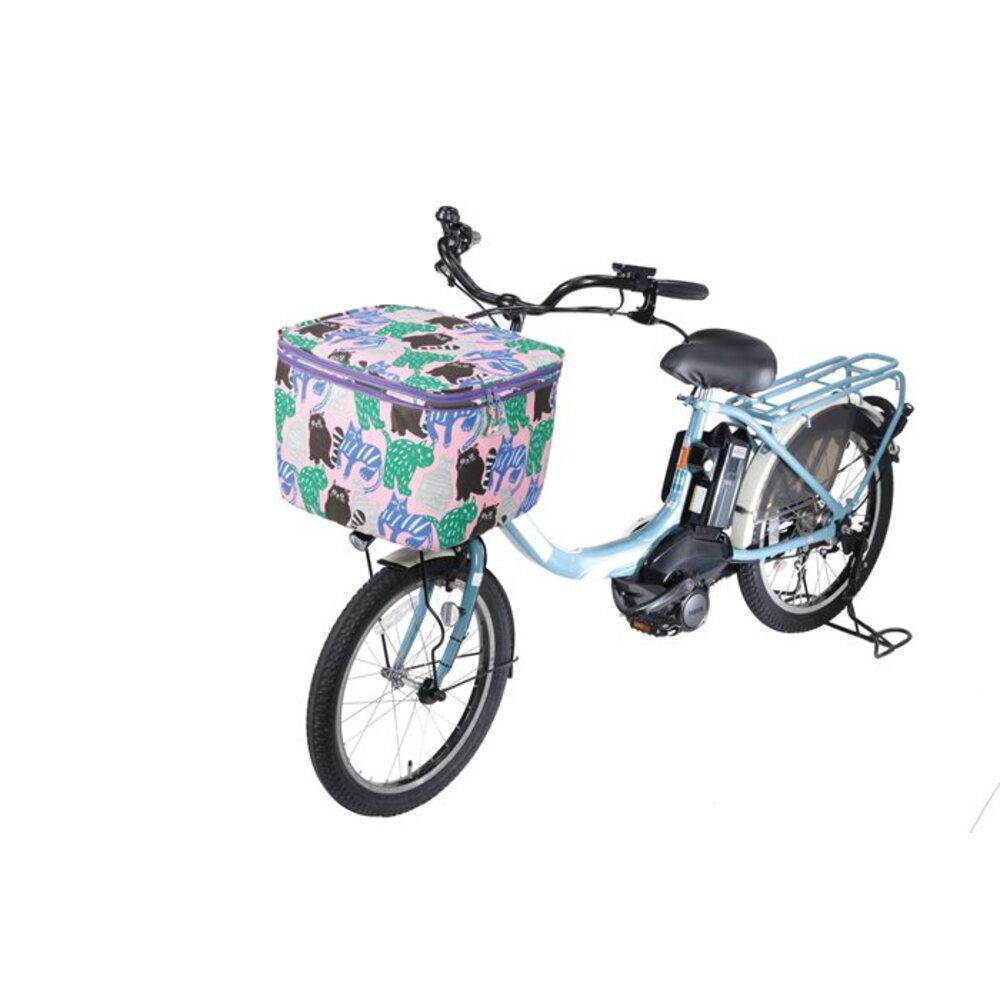 BACKYARD FAMILY「Keia＋(ケイアプラス) 通販 前かごカバー 前カゴカバー 2段式 猫 自転車 かご カバー」|その他|ピンク1