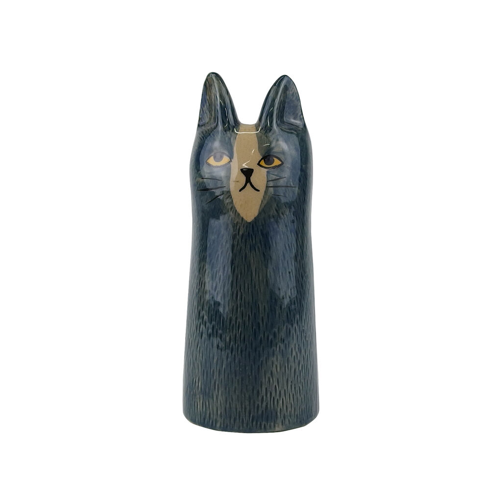 BACKYARD FAMILY「フラワーベース 小さい 猫 通販 花瓶 花器 キャットフラワーベース キッチンツールスタンド」|その他|グレー1