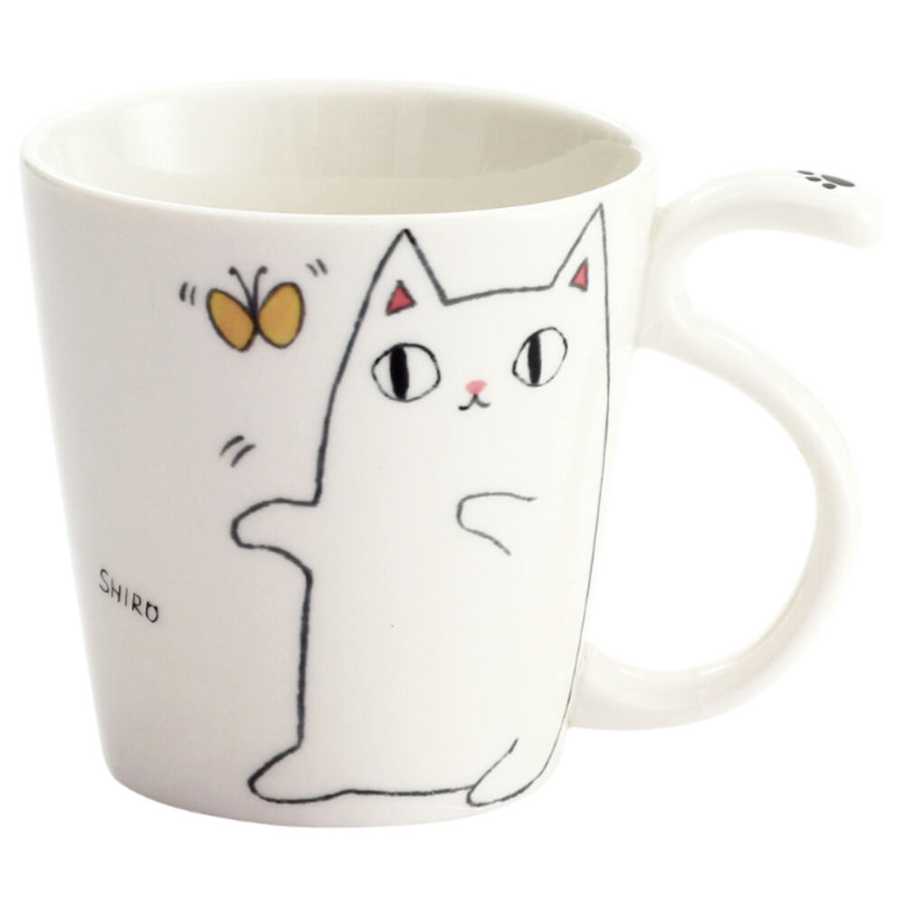 BACKYARD FAMILY「にゃん屋 猫3兄弟 マグカップ 通販 日本製 マグ カップ コップ 湯呑 湯呑み 湯飲み しっぽ」|グラス・マグカップ|ブラック3
