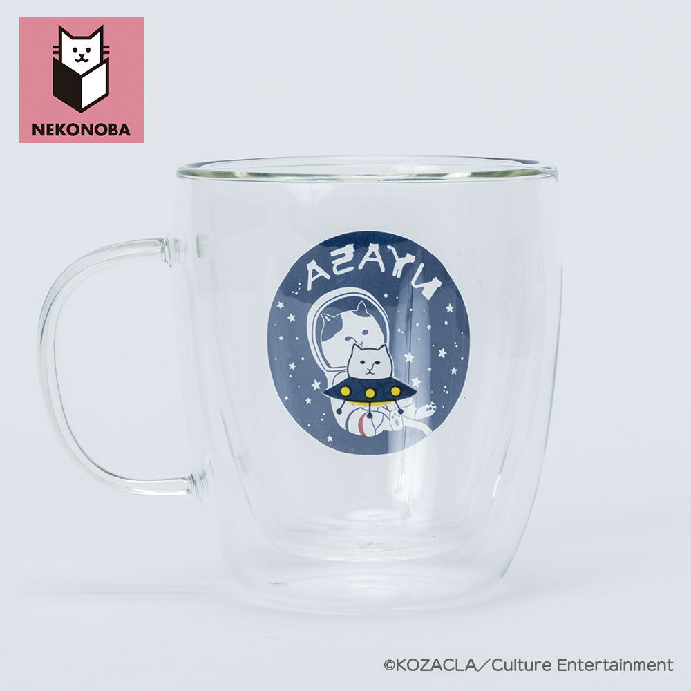 BACKYARD FAMILY「NEKONOBA グッズ 通販 ネコノバ マグカップ ガラス 二重 かわいい 大人可愛い」|グラス・マグカップ|