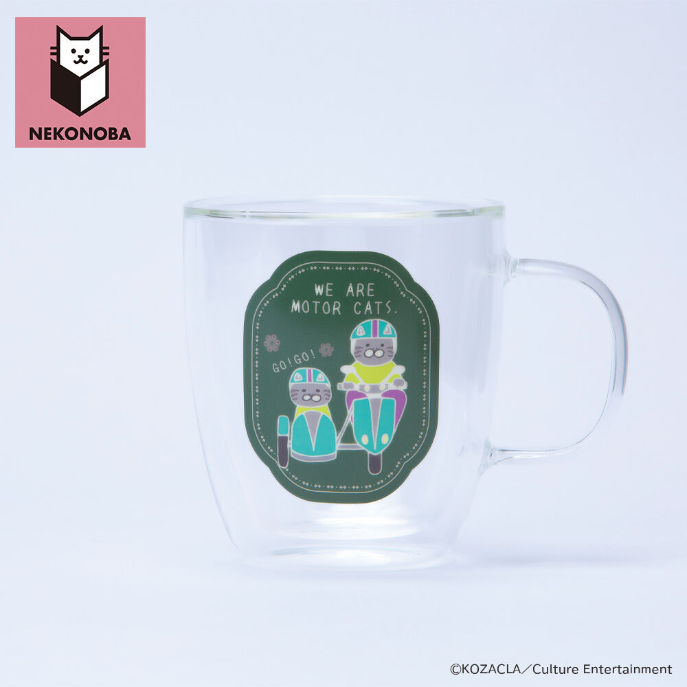 BACKYARD FAMILY「NEKONOBA グッズ 通販 ネコノバ マグカップ ガラス 二重 かわいい 大人可愛い」|グラス・マグカップ|