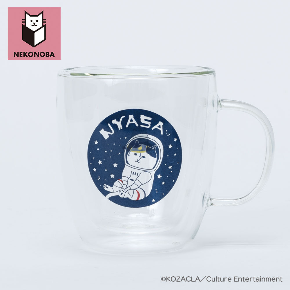 BACKYARD FAMILY「NEKONOBA グッズ 通販 ネコノバ マグカップ ガラス 二重 かわいい 大人可愛い」|グラス・マグカップ|