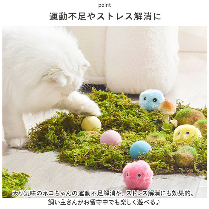 BACKYARD FAMILY「ねこ おもちゃ ボール 通販 オモチャ 猫じゃらし ねこじゃらし 玩具 球 一人遊び 猫 ネコ 音」|その他|