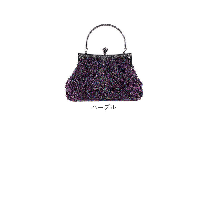 BACKYARD FAMILY「パーティバッグ キラキラ 通販 ビーズ刺繍バッグ クラッチバッグ がま口 フォーマルバッグ」|その他|