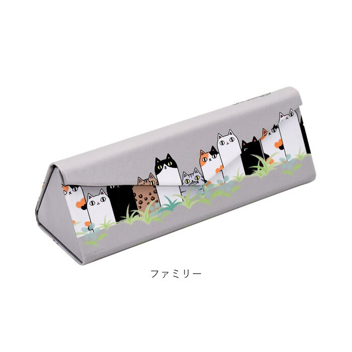 BACKYARD FAMILY「メガネケース 猫 通販 にゃん屋 猫3兄弟 眼鏡ケース 猫三兄弟 めがねケース 折りたたみ」|その他|