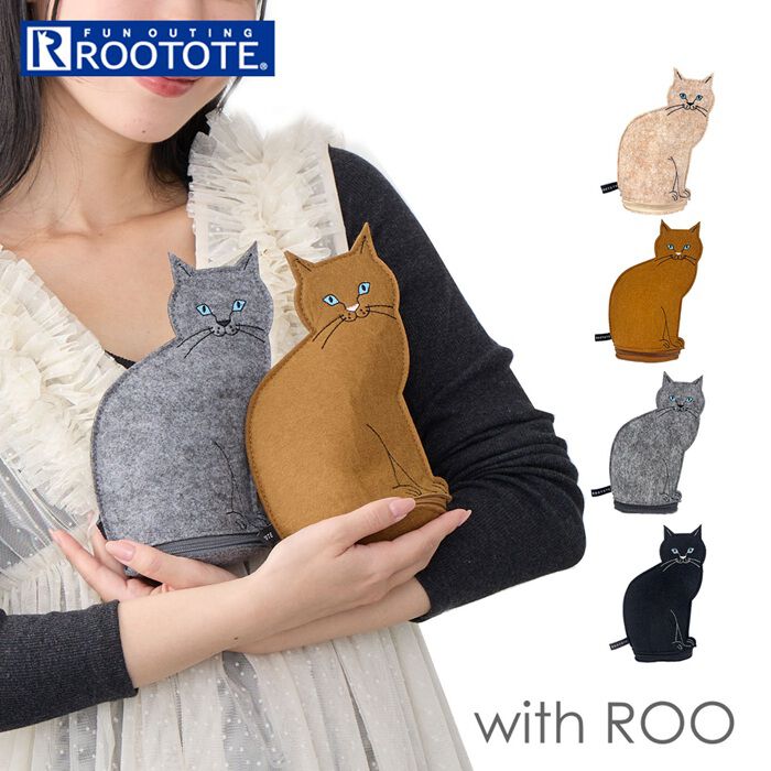 ROOTOTE「ルートート ROOTOTE ポーチ 3622 通販 ねこ 猫 ネコ 小物入れ コスメポーチ」|ポーチ|