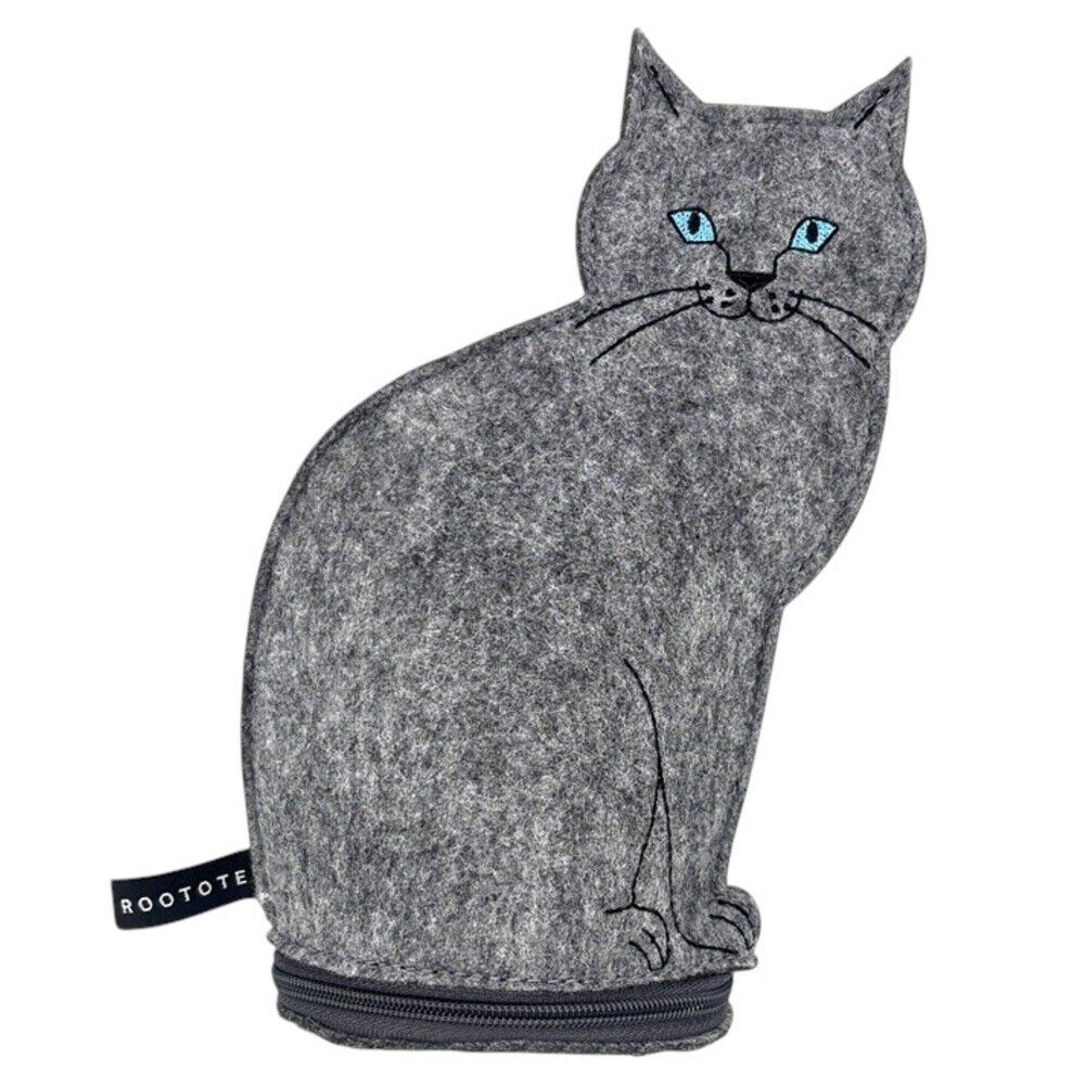 ROOTOTE「ルートート ROOTOTE ポーチ 3622 通販 ねこ 猫 ネコ 小物入れ コスメポーチ」|ポーチ|グレー1