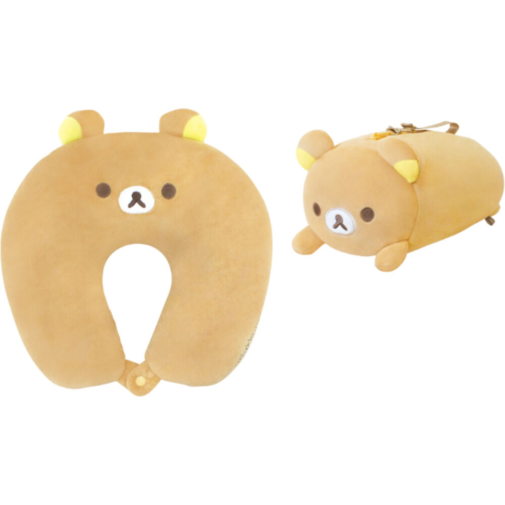 BACKYARD FAMILY「ネックピロー ぬいぐるみ 通販 首枕 携帯枕 クッション まくら 枕 トラベルピロー コンパクト」|トラベルグッズ|ブラウン1