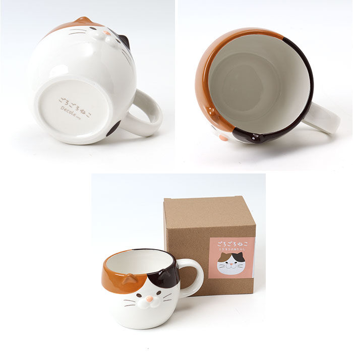 BACKYARD FAMILY「マグ 猫 かわいい 通販 マグカップ コップ カップ ごろごろねこマグ 食器 陶製 ごろごろねこ」|グラス・マグカップ|