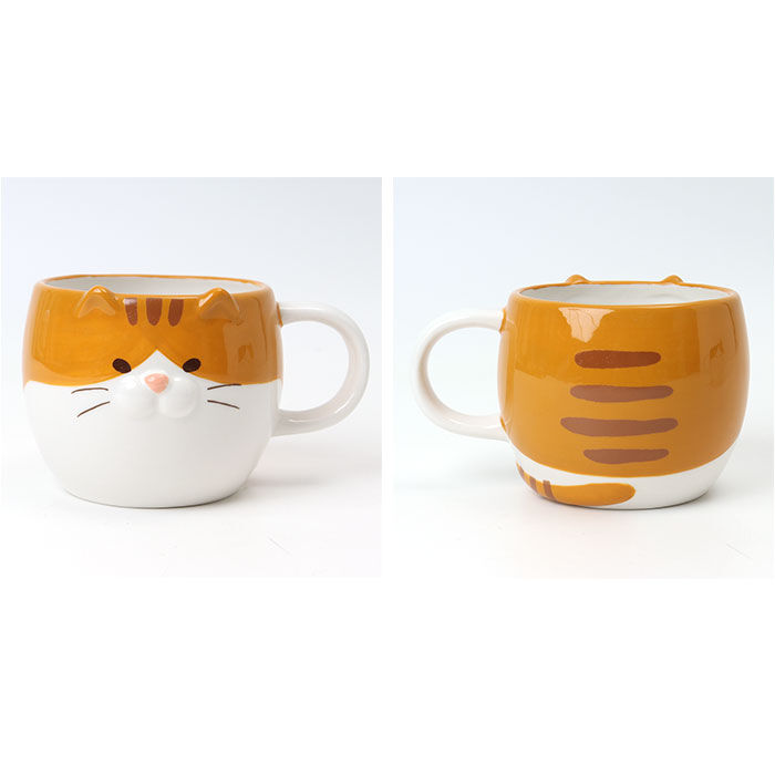 BACKYARD FAMILY「マグ 猫 かわいい 通販 マグカップ コップ カップ ごろごろねこマグ 食器 陶製 ごろごろねこ」|グラス・マグカップ|
