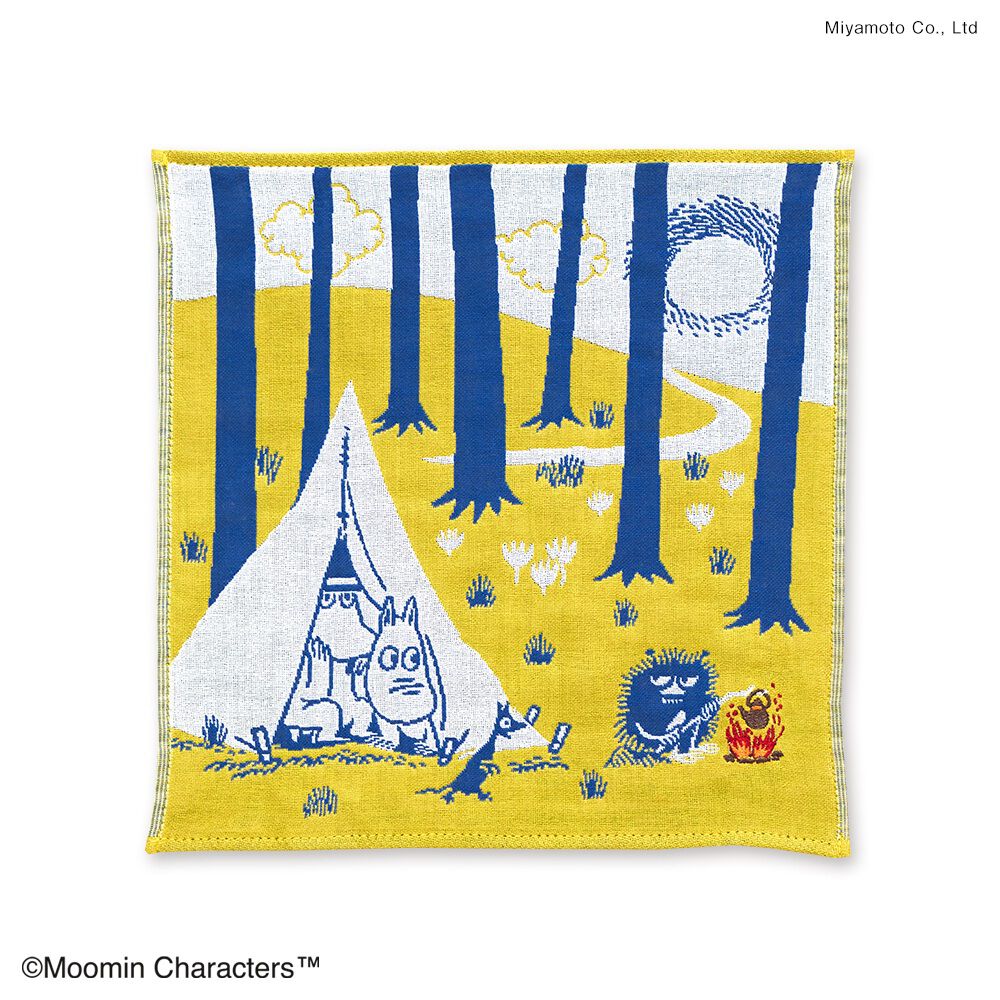 BACKYARD FAMILY「moomin ハンカチ 通販 ガーゼハンカチ ムーミン 三重ガーゼ ギフト プレゼント おしゃれ」|ハンカチ|イエロー1