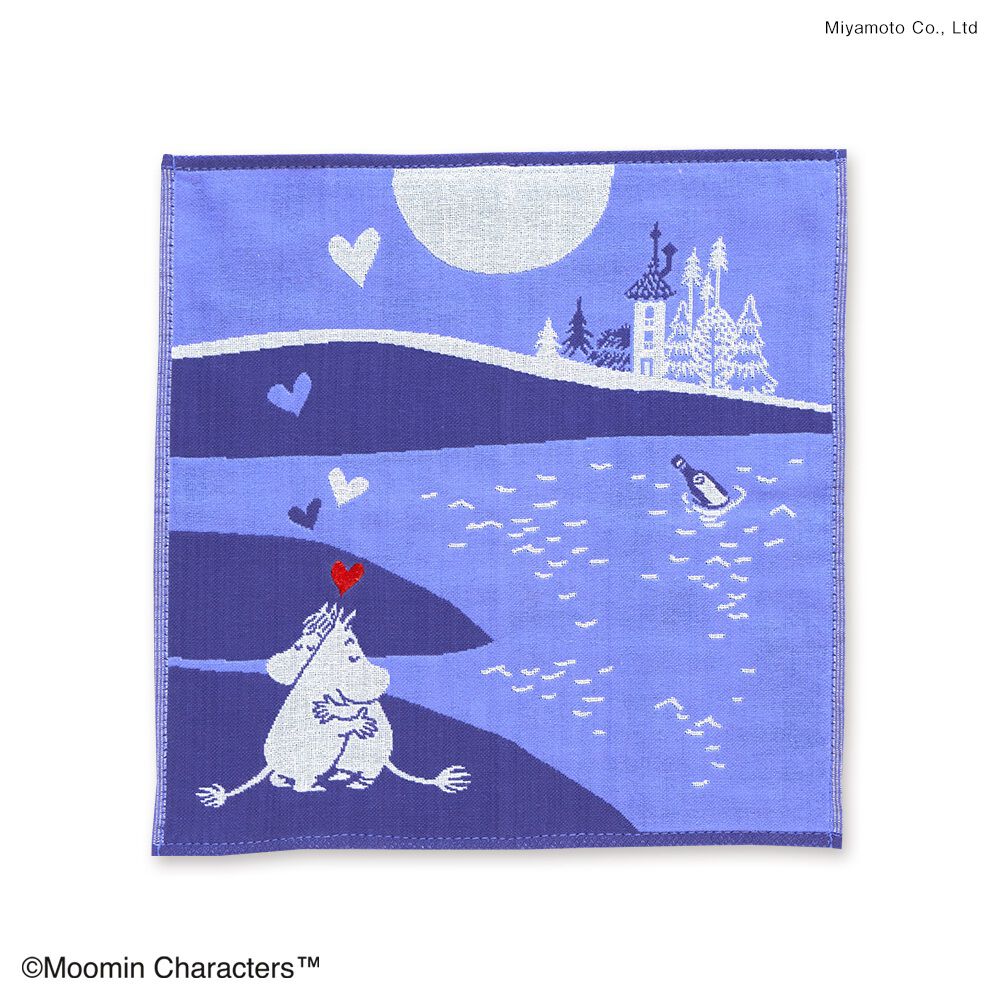 BACKYARD FAMILY「moomin ハンカチ 通販 ガーゼハンカチ ムーミン 三重ガーゼ ギフト プレゼント おしゃれ」|ハンカチ|パープル1