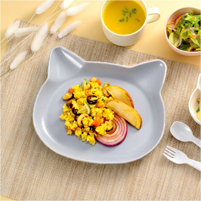 BACKYARD FAMILY「日本製 ランチプレート catte 通販 子ども食器 キッズ 猫 ネコ ワンプレート お皿 食器」|食器・キッチングッズ|