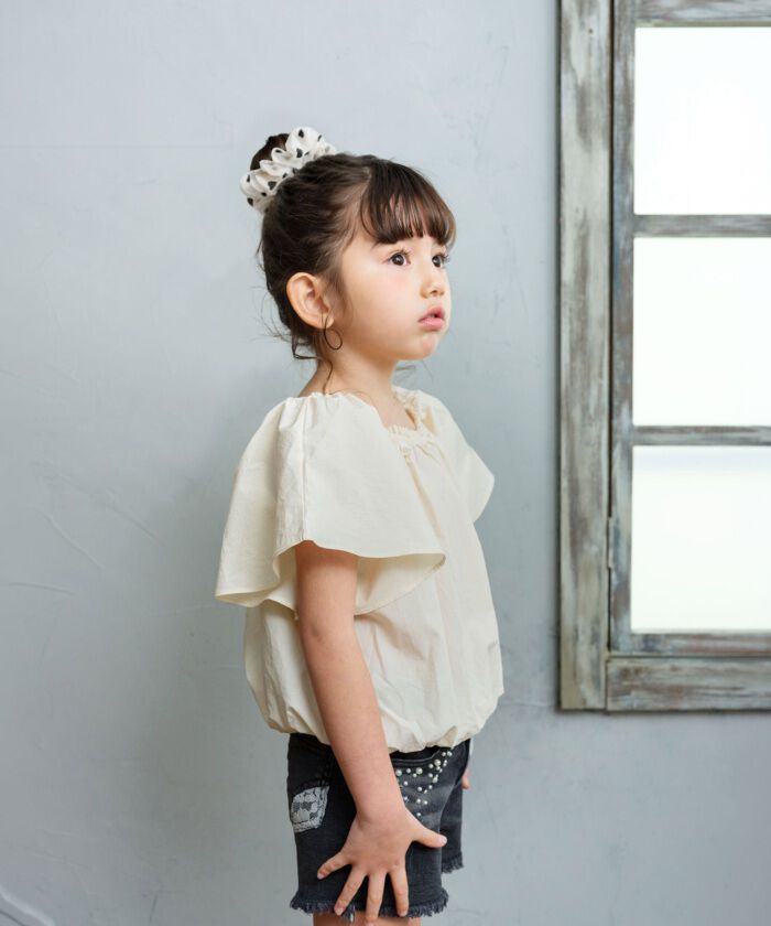 BACKYARD FAMILY「Rora シュシュ キッズ 通販 ローラ ハートシフォン 髪飾り お団子 ヘアゴム ポニーテール」|ヘアゴム・シュシュ|
