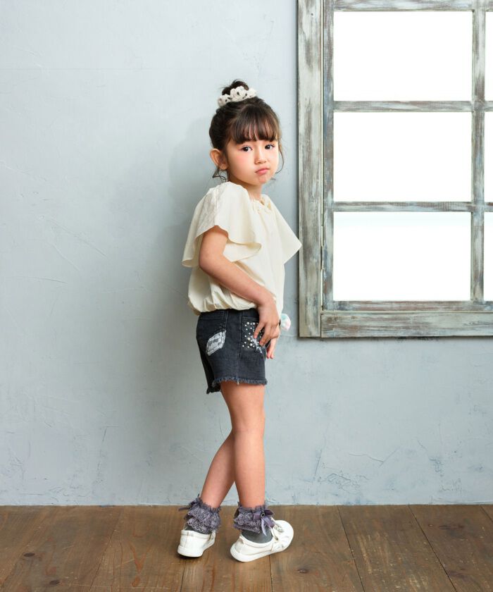 BACKYARD FAMILY「Rora シュシュ キッズ 通販 ローラ ハートシフォン 髪飾り お団子 ヘアゴム ポニーテール」|ヘアゴム・シュシュ|