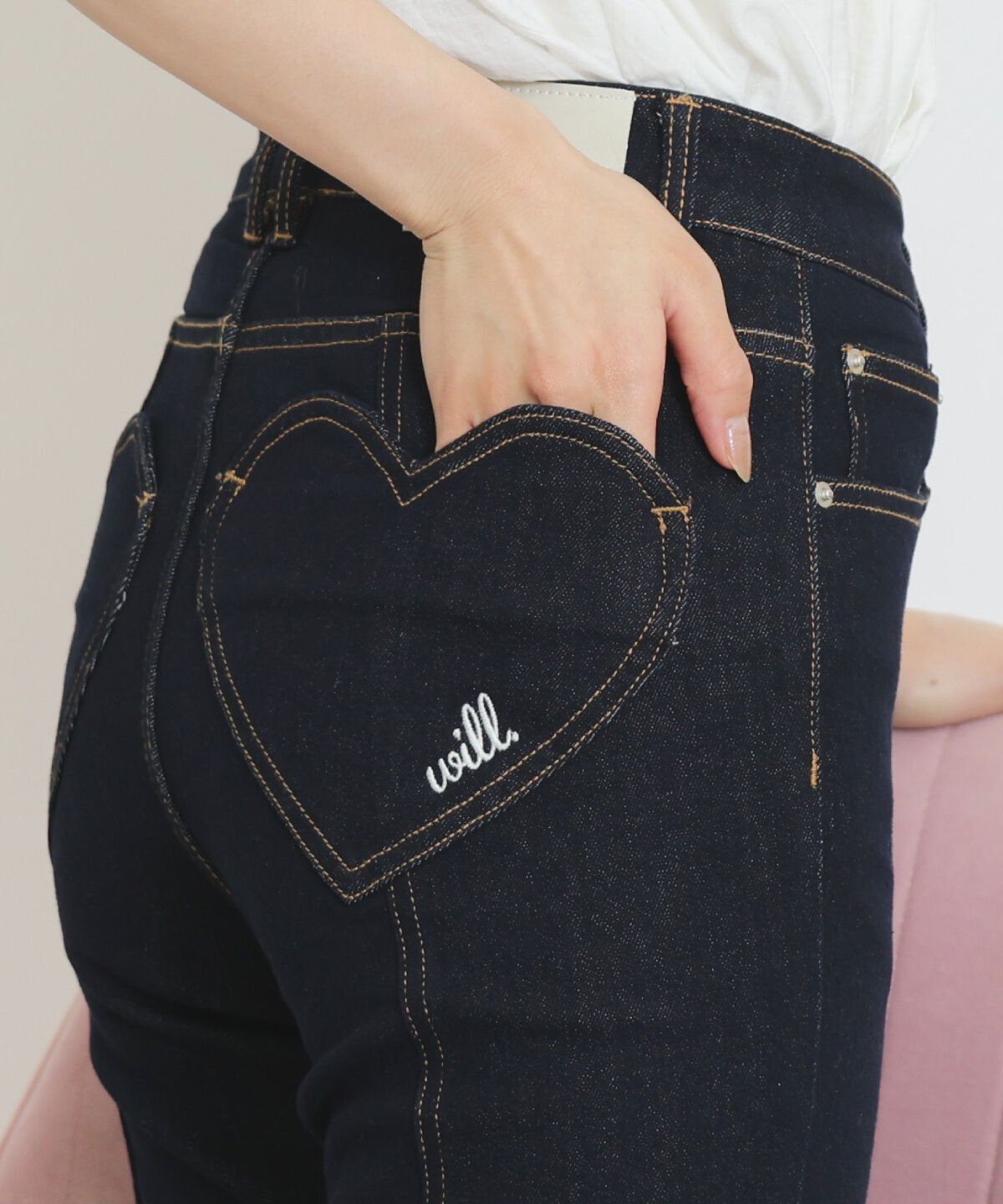 WILLSELECTION「センターシームフレアデニムパンツ」|デニム|