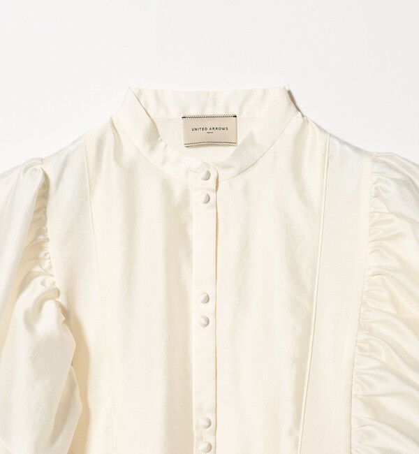 シルキー ギャザー フリルブラウス ‐ウォッシャブル‐（UNITED ARROWS