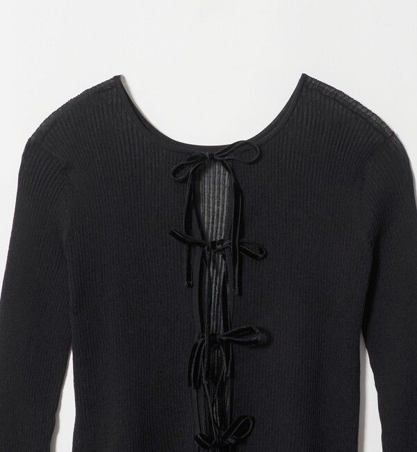 UNITED ARROWS「シアー リボン 2WAYカーディガン ‐ウォッシャブル‐」|カーディガン|