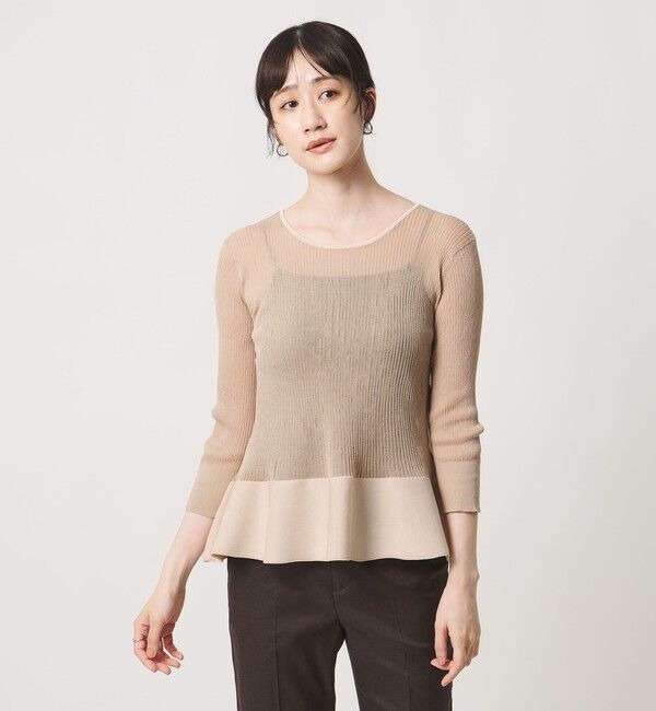 UNITED ARROWS「シアー リボン 2WAYカーディガン ‐ウォッシャブル‐」|カーディガン|