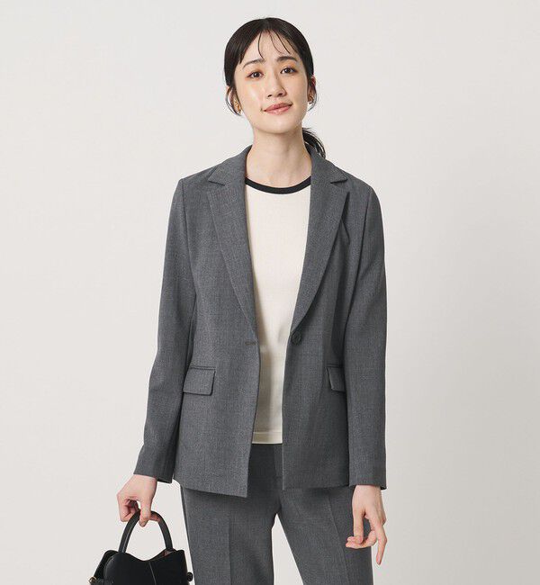 UNITED ARROWS「ダブルクロス ジャケット ‐ストレッチ ウォッシャブル‐」|テーラードジャケット|