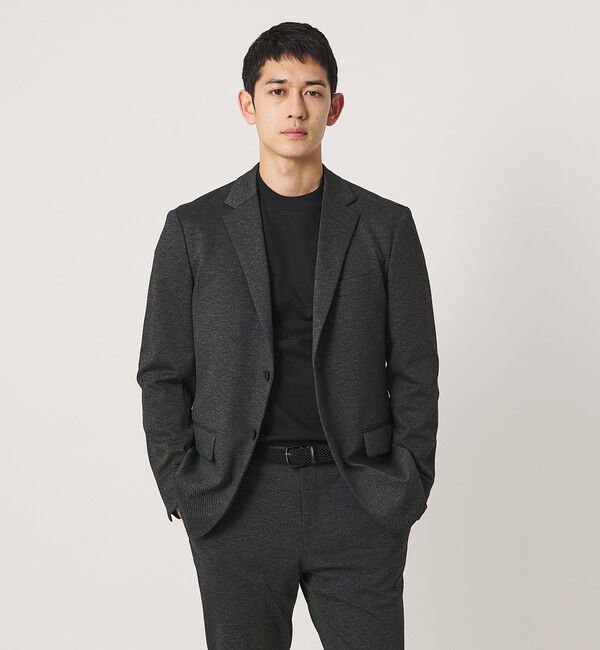 UNITED ARROWS「シャークスキン シングル ２ボタン テーラードジャケット UA COZY ウォッシャブル ２WAYストレッチ」|テーラードジャケット|