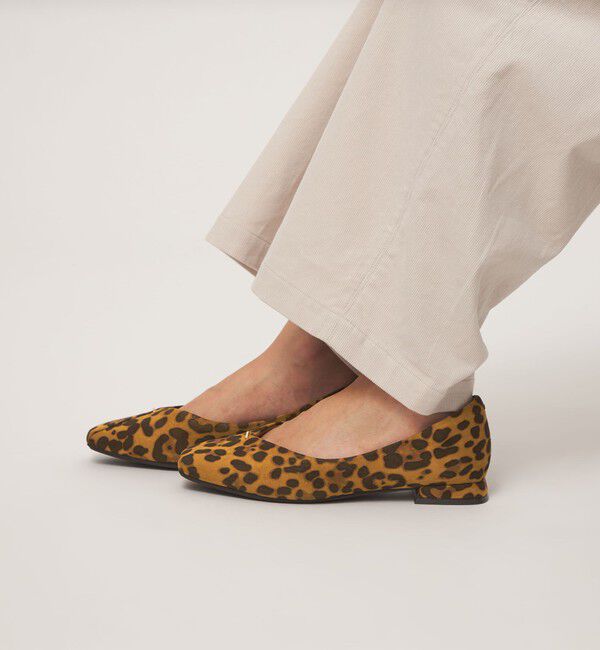 UNITED ARROWS green label relaxing「クッショニーシューズ スクエアトゥ メタルチップ / フラットシューズ」|パンプス|