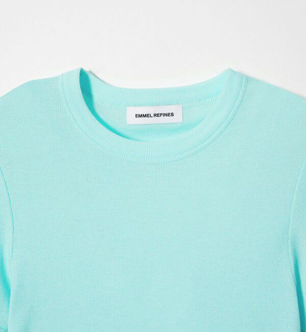 EMMEL REFINES「＜EMMEL REFINES＞EM シアーテレコ クルーネック Tシャツ」|Tシャツ・カットソー|