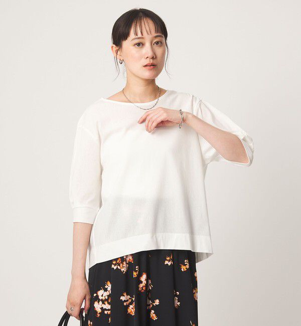UNITED ARROWS green label relaxing「フォルム スリーブ Tシャツ」|Tシャツ・カットソー|OFF WHITE