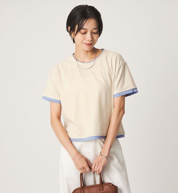 UNITED ARROWS green label relaxing「パイル カサネ ショートスリーブ Tシャツ」|Tシャツ・カットソー|NATURAL
