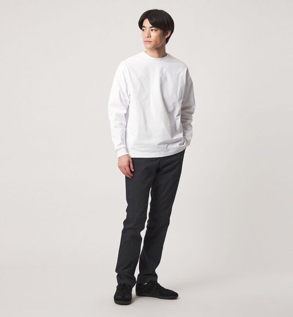 UNITED ARROWS green label relaxing「【WEB限定】JUST fit クリーン カノコ ワイド クルーネック 長袖 Tシャツ -抗菌-」|Tシャツ・カットソー|