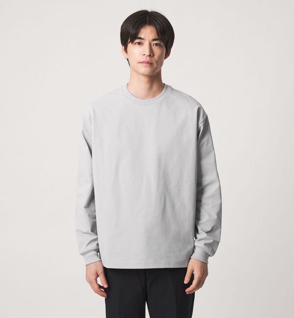 UNITED ARROWS green label relaxing「【WEB限定】JUST fit クリーン カノコ ワイド クルーネック 長袖 Tシャツ -抗菌-」|Tシャツ・カットソー|