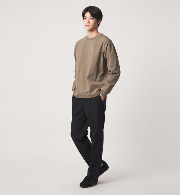 UNITED ARROWS green label relaxing「【WEB限定】JUST fit クリーン カノコ ワイド クルーネック 長袖 Tシャツ -抗菌-」|Tシャツ・カットソー|