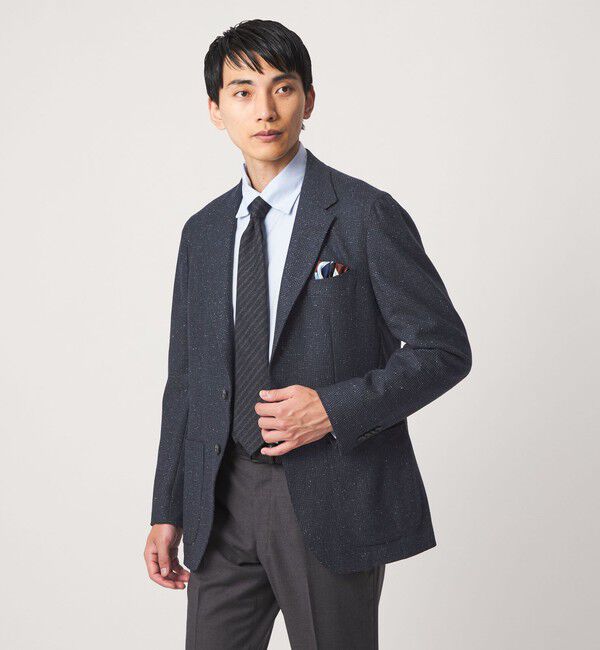 UNITED ARROWS green label relaxing「GUABELLO ネップ ドビー 2B RG ジャケット」|テーラードジャケット|NAVY