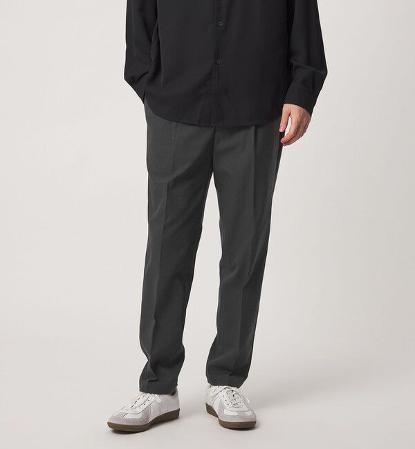 UNITED ARROWS green label relaxing「【WEB限定】JUST fit ウールライク 1プリーツ イージーパンツ -ストレッチ-」|チノ|