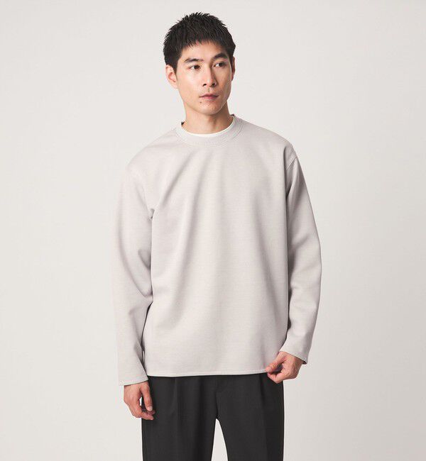 UNITED ARROWS green label relaxing「ダブルフェイス クルーネック 長袖 カットソー」|Tシャツ・カットソー|LT.GRAY