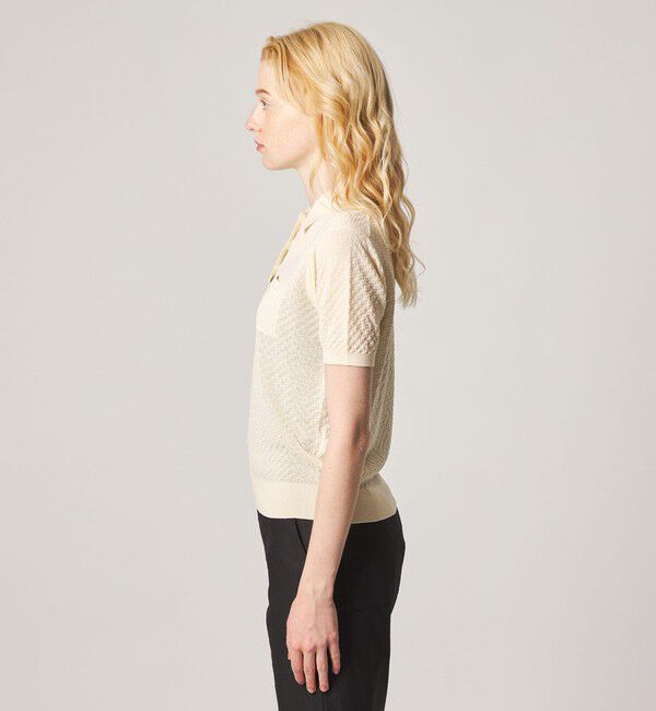 STEVEN ALAN「＜Steven Alan＞スクエア ジャガード ポロニット」|ニット・セーター|