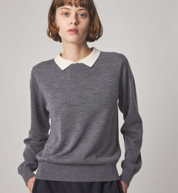 STEVEN ALAN「＜Steven Alan＞ウール ミックス ポロカラー ニット」|ニット・セーター|