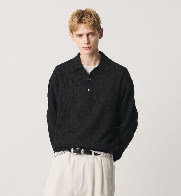 BEAUTY&YOUTH UNITED ARROWS「ニュアンス カール 3B ポロニット ウォッシャブル」|ニット・セーター|