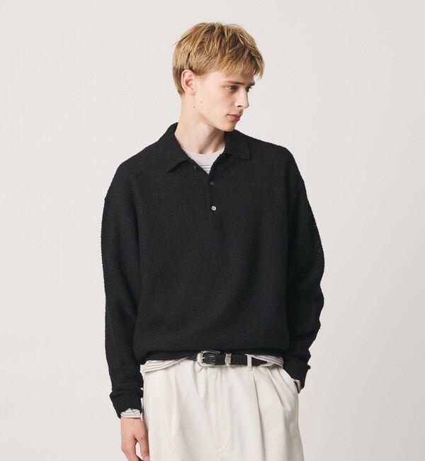 BEAUTY&YOUTH UNITED ARROWS「ニュアンス カール 3B ポロニット ウォッシャブル」|ニット・セーター|