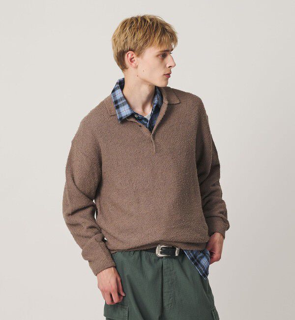 BEAUTY&YOUTH UNITED ARROWS「ニュアンス カール 3B ポロニット ウォッシャブル」|ニット・セーター|MOCA